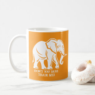 Caneca De Café Presente Brincadeira Elefante Branco