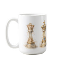 Presente Casal Rei Rainha Elegante Xadrez Dourado