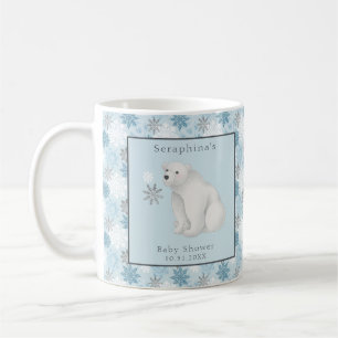 Caneca De Café Presente Chá de fraldas do Urso Polar de inverno A