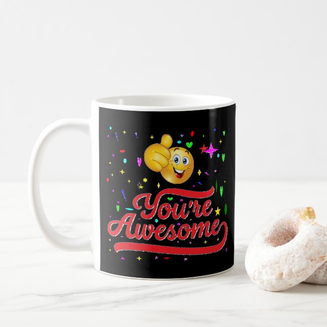Caneca De Café Presente charmoso para amantes de café (Com Donut)