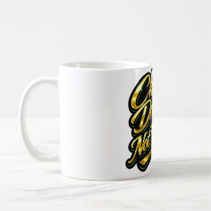 Caneca De Café Presente com Citação em Ouro Perseguir Sonhos Não 