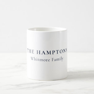 Caneca De Café Presente Costeiro Préppy Personalizado de Hamptons
