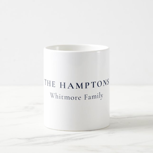 Caneca De Café Presente Costeiro Préppy Personalizado de Hamptons (Centro)