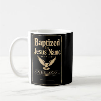 Caneca De Café Presente Cristão Batizado Em Nome De Jesus Atos 2_