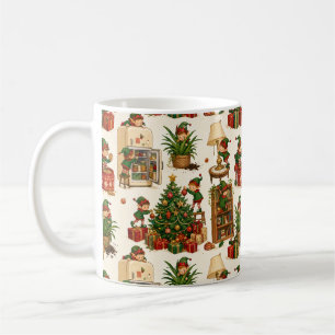 Caneca De Café Presente da Árvore de Natal do Café do Elfo de Nat