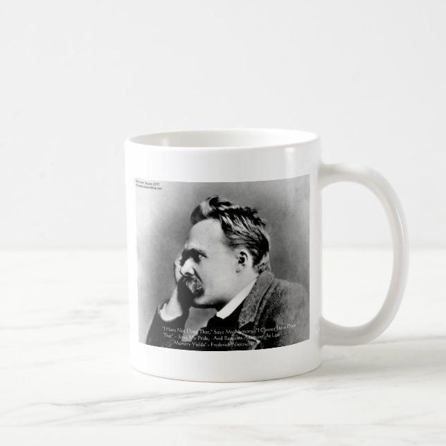 Caneca De Café Presente da citação de sabedoria de Nietzsche "Org (Direita)