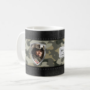 Caneca De Café Presente da Família Militar Personalizável para Ca