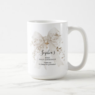 Caneca De Café Presente da Madrinha Primeira Comunhão Arco Branco