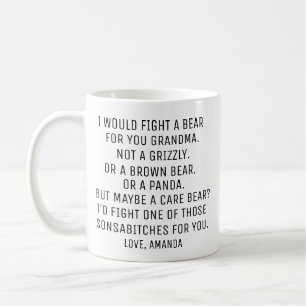 Caneca De Café Presente da Vovó, presente personalizado engraçado