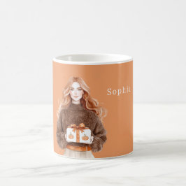 Caneca De Café Presente de Abóboras Pump Teddy Marrom