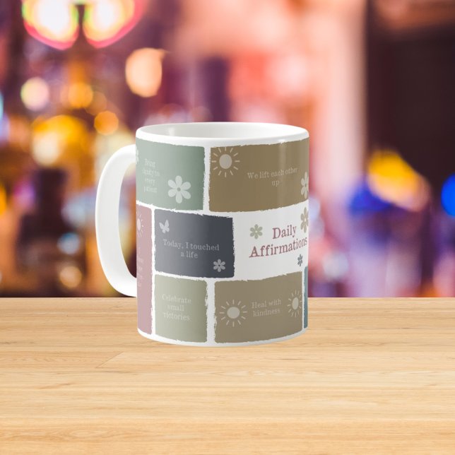 Caneca De Café Presente de Afirmação de Enfermeira Boho, Inspiraç (Criador carregado)