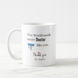 Caneca De Café Presente de Agradecimento ao Doutor Nome Personali