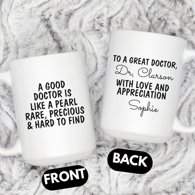 Caneca De Café Presente de Agradecimento ao Médico, Médico Person (Criador carregado)