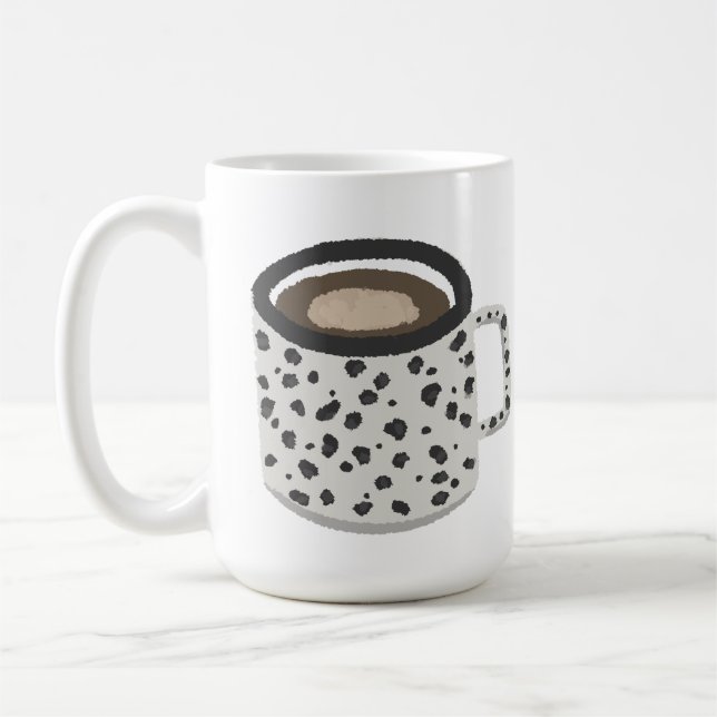 Caneca De Café Presente de Amante de Café com Padrão de Manchas d (Esquerda)
