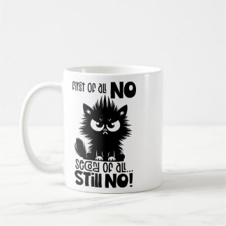 Caneca De Café Presente de amante de gato engraçado em primeiro l
