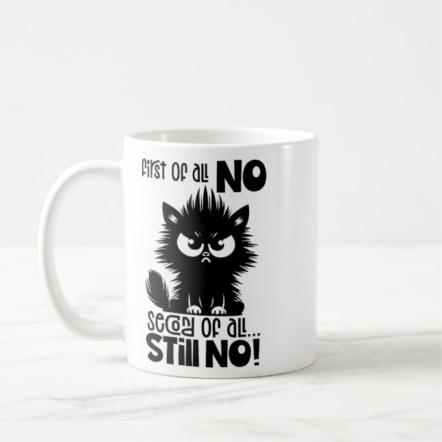 Caneca De Café Presente de amante de gato engraçado em primeiro l (Esquerda)