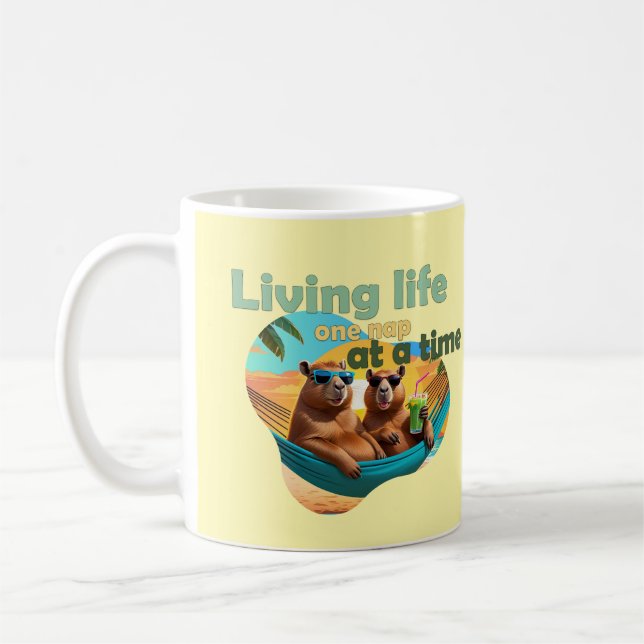Caneca De Café presente de amantes de capybara engraçada, capybar (Esquerda)