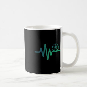 Caneca De Café Presente de Amor Futebol Linha Batida do Coração