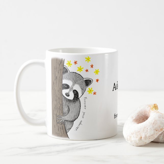 Caneca De Café Presente de Amor Personalizado Eu admiro você secr (Com Donut)