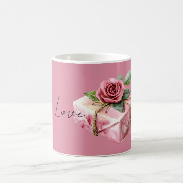 Caneca De Café Presente de Amor Rosa Flor (Centro)