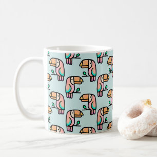 Caneca De Café presente de animal de pássaro tucano tropical fofo