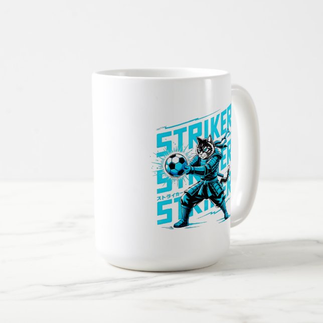 Caneca De Café Presente de Anime para Atacante para Jogadores e T (Frente Esquerda)