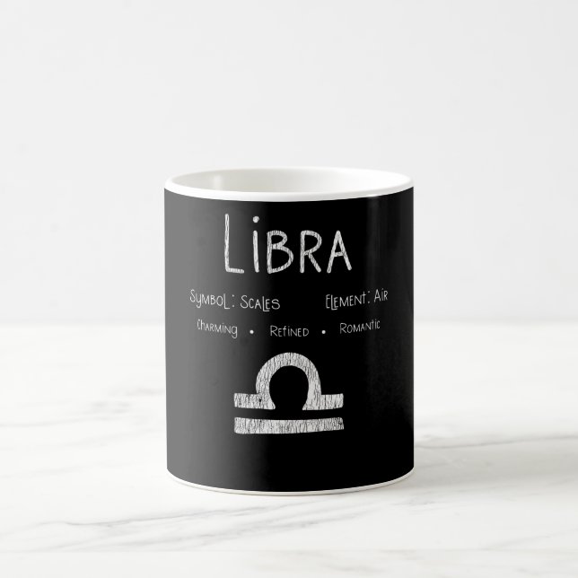 Caneca De Café Presente de Aniversário com Signo de Libra Vintage (Centro)