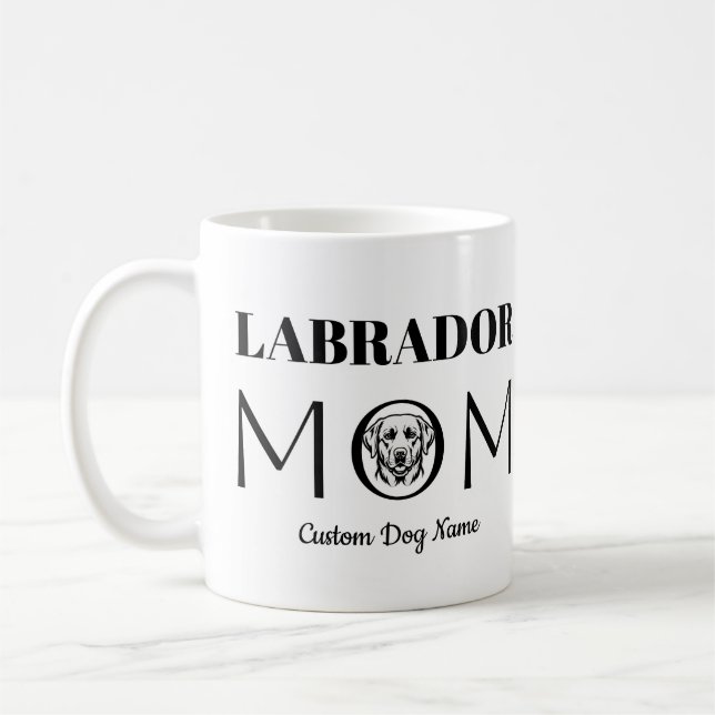 Caneca De Café Presente de Aniversário da Mamãe Labrador Para Mãe (Esquerda)