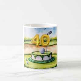 Caneca De Café Presente de aniversário de 40 anos de Golfe para G