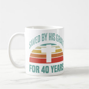 Caneca De Café Presente de aniversário de 40 anos para cristãos