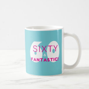 Caneca De Café Presente de Aniversário de 60 anos Sixty e Fantást