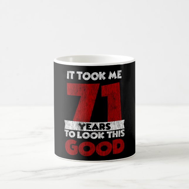 Caneca De Café Presente de Aniversário de 71 Anos Engraçado Vinta (Centro)
