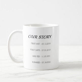 Caneca De Café Presente de Aniversário de Casal Personalizado