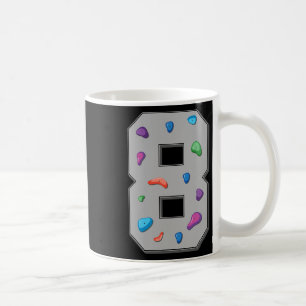 Caneca De Café Presente de Aniversário de Climber de 8 Anos de Id