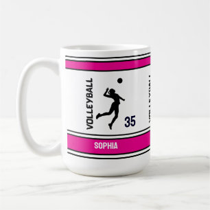 Caneca De Café Presente de aniversário de vôlei, jogador de vôlei