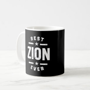 Caneca De Café Presente de Aniversário do Nome Personalizado Zion