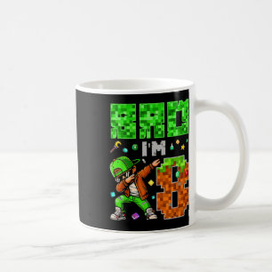 Caneca De Café Presente de aniversário estilo Pixel Dab Gamer par