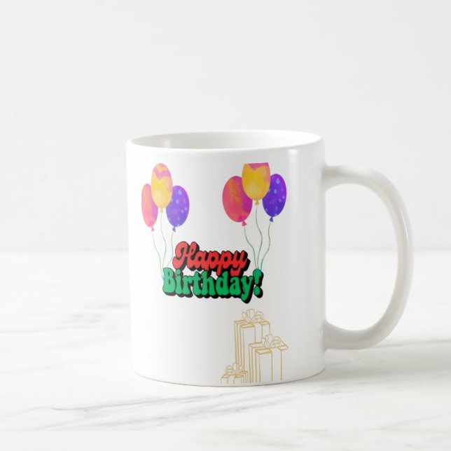Caneca De Café presente de aniversário feliz para você (Direita)