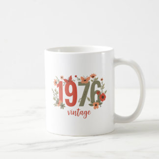 Caneca De Café Presente de Aniversário Floral Borboleta Vintage R