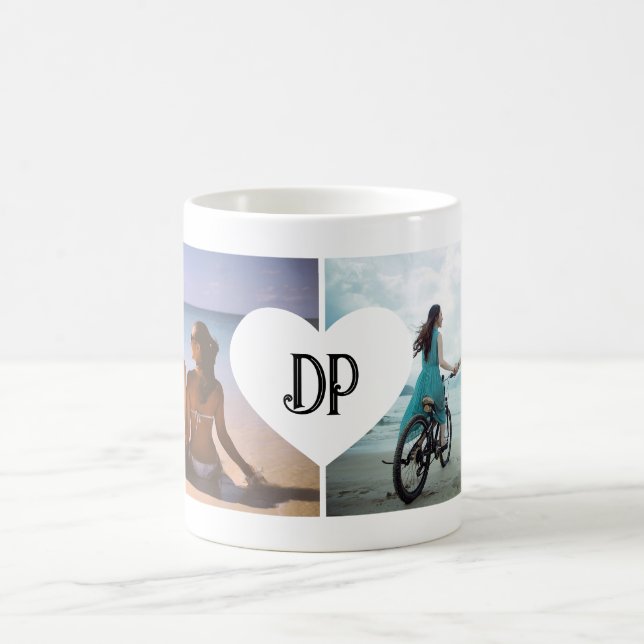 Caneca De Café Presente de Aniversário Personalizado com Iniciais (Centro)