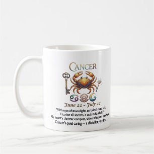 Caneca De Café Presente de Aniversário Personalizado de Câncer Zo