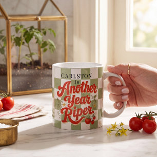 Caneca De Café Presente de Aniversário Tomate Vintage Outro Ano M