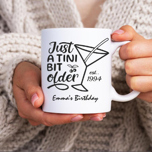 Caneca De Café Presente de Aniversário Um Pouquinho Mais Velha Pa