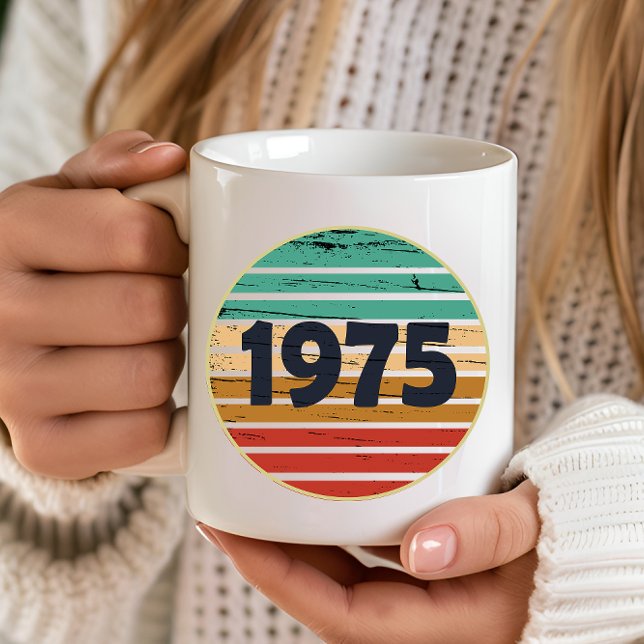 Caneca De Café Presente de aniversário vintage de 1975 (Criador carregado)
