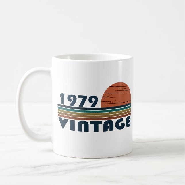 Caneca De Café Presente de aniversário vintage nascido em 1979 (Esquerda)