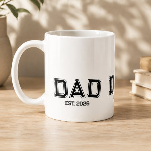 Caneca De Café Presente de Ano de Estabelecimento do Pai Minimal 