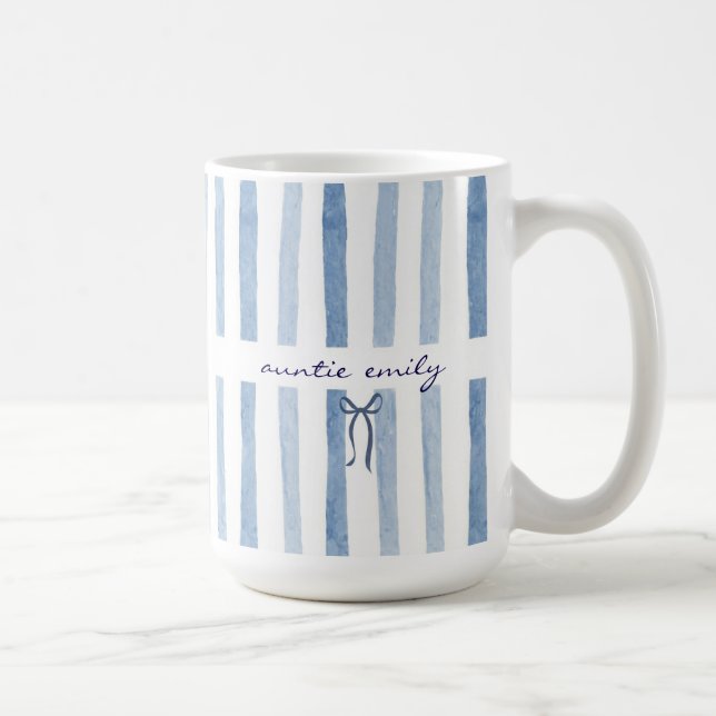 Caneca De Café Presente de Anúncio de Bebê com Nome da Tia Person (Direita)