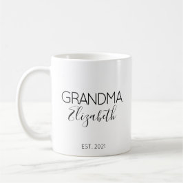 Caneca De Café Presente de Anúncio de Gravidez Nome da Vovó