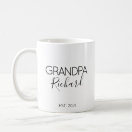 Caneca De Café Presente de Anúncio de Gravidez Nome do Avô