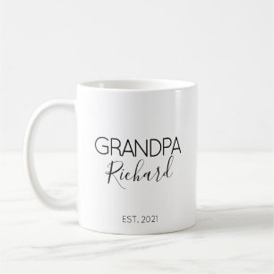 Caneca De Café Presente de Anúncio de Gravidez Nome do Avô